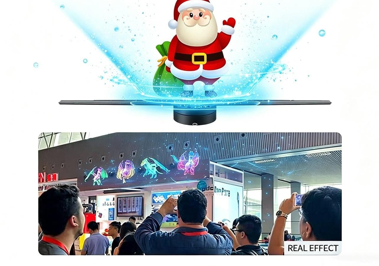 14-42CM 3D Hologram LED Fan Projector Outdoor Technology for Video Advertising Display for Christmas