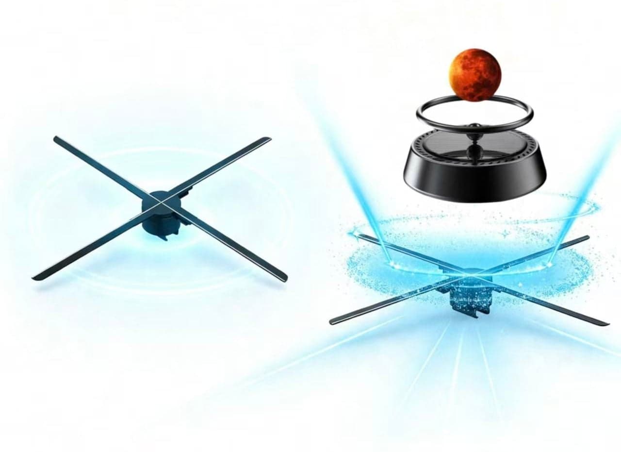 80 cm 1280 LED 3D Wireless Power Supply Advertising Holographic
