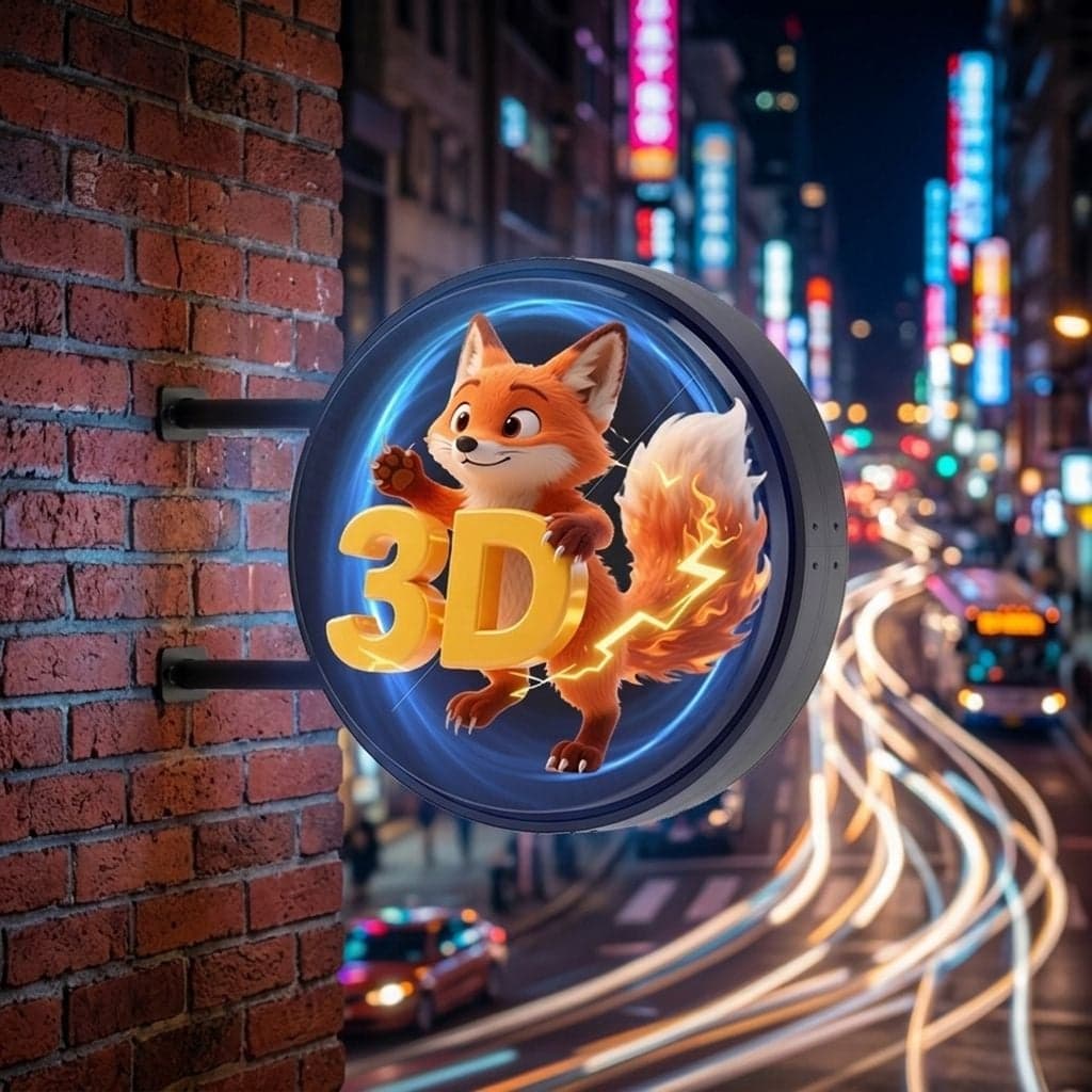 Commercial Advertising Light Box 3D Hologram Fan LED Display Screen