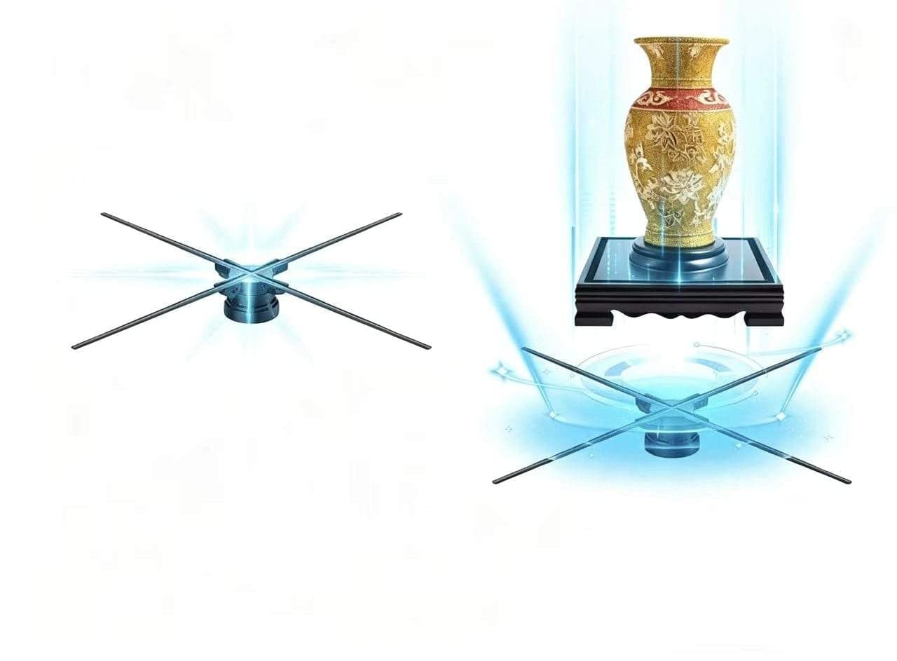 80 cm 896 LED Indoor/Outdoor 3D Holographic Display Projector Fan