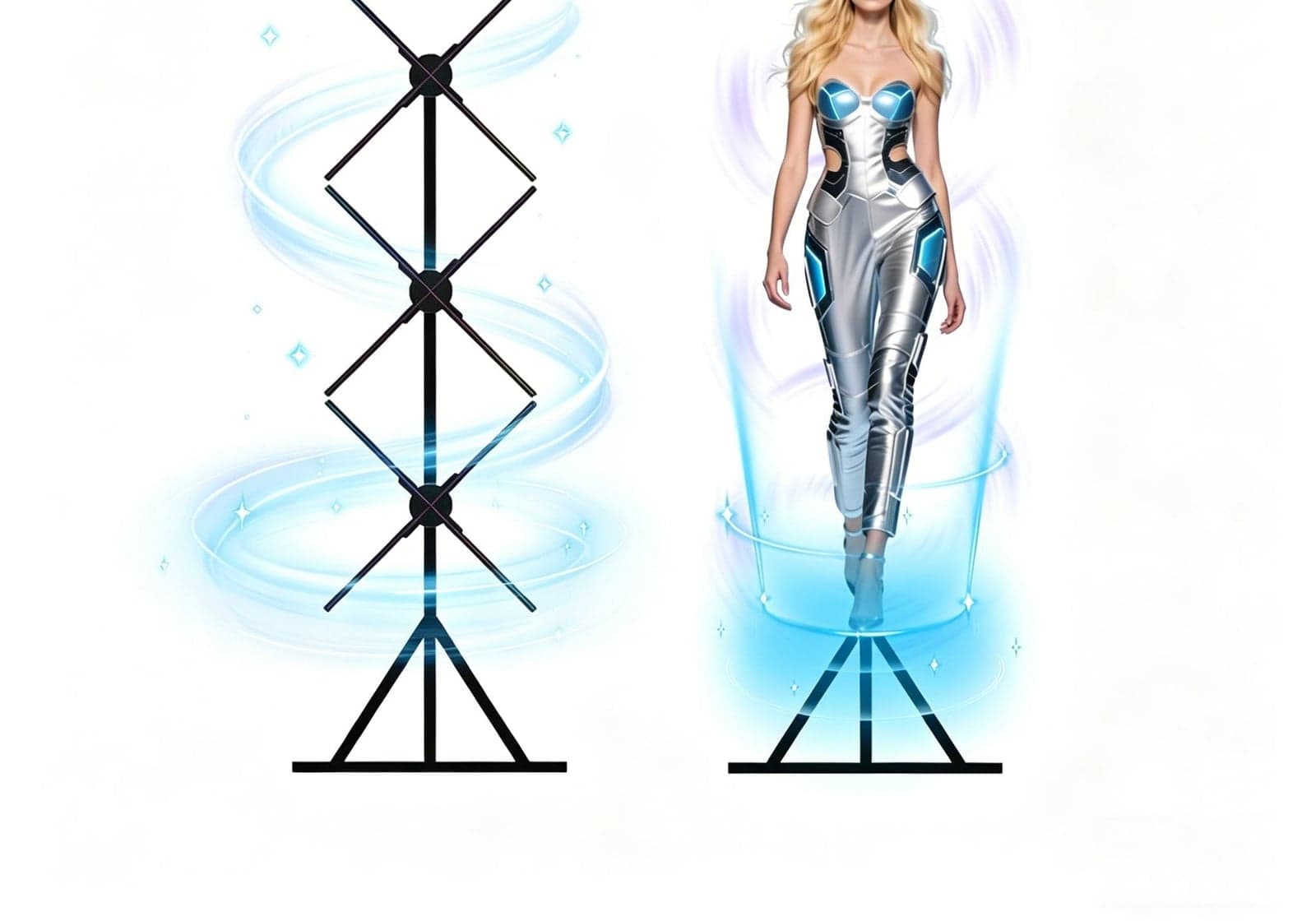 Ultra High Definition Hologram Projector 3D LED Fan Display Screen Holographic Machine Transparent Advertising Equipment