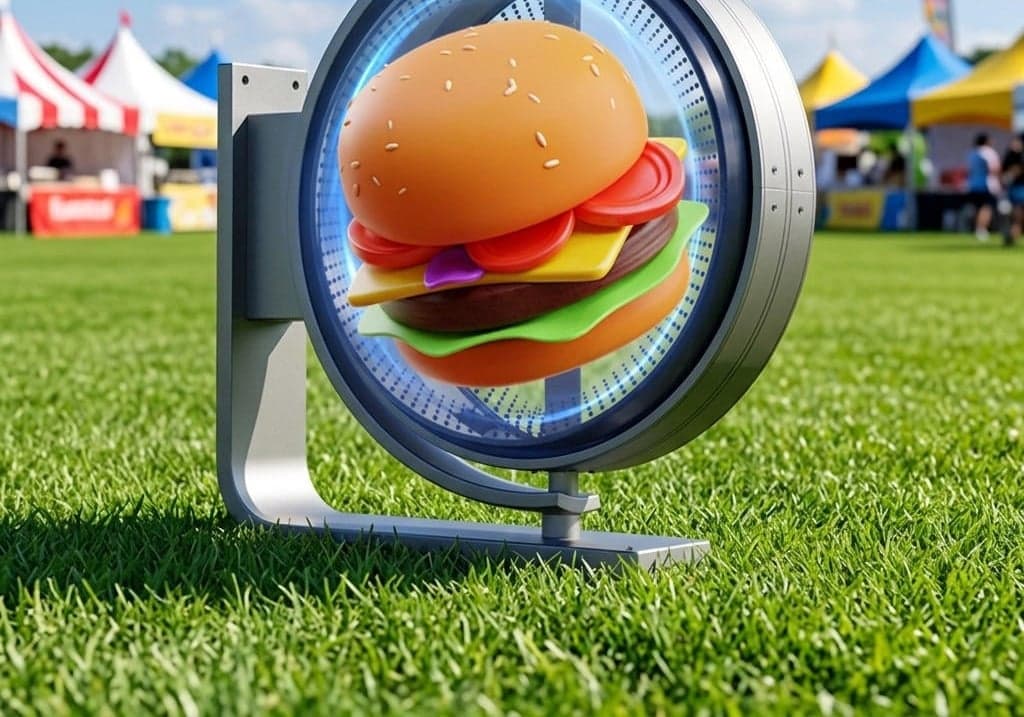LED Hologram Advertising Fan Double Sided Advertising Light Box LED Display Screen Digital Signage Retail Commercial Promotion