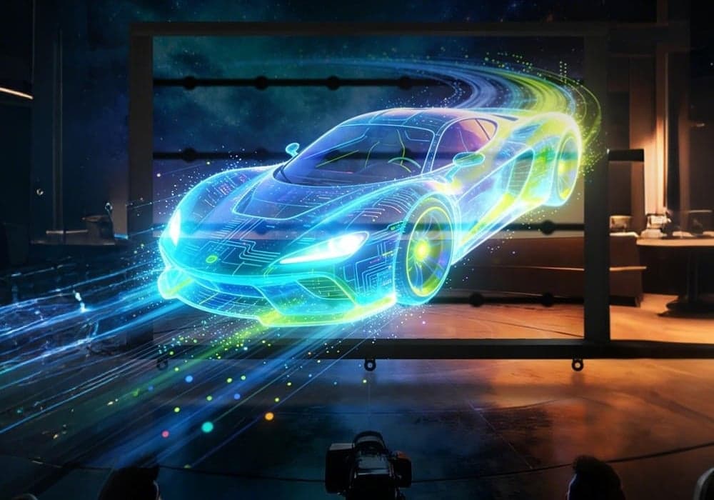 IP65 Rated 80cm Waterproof 3D Hologram Display Fan LED Screen for Indoor/Outdoor Advertising (Metal) Holographic Fans