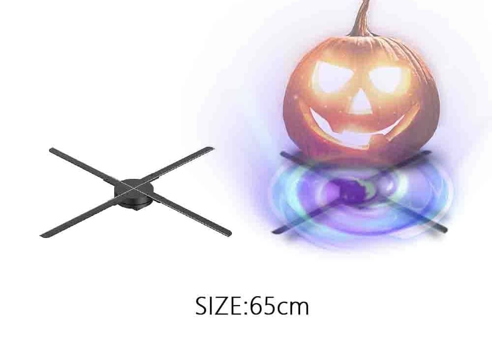 65 cm Outdoor Halloween Hologram Display Fan Projector 4K 3D with App