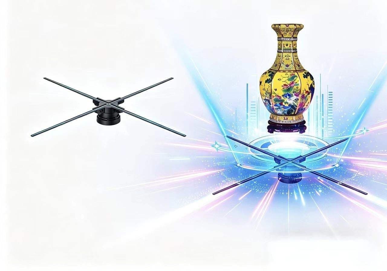65 cm 25.6-inch LED Display Screen Digital Signage and 3D Hologram Fan