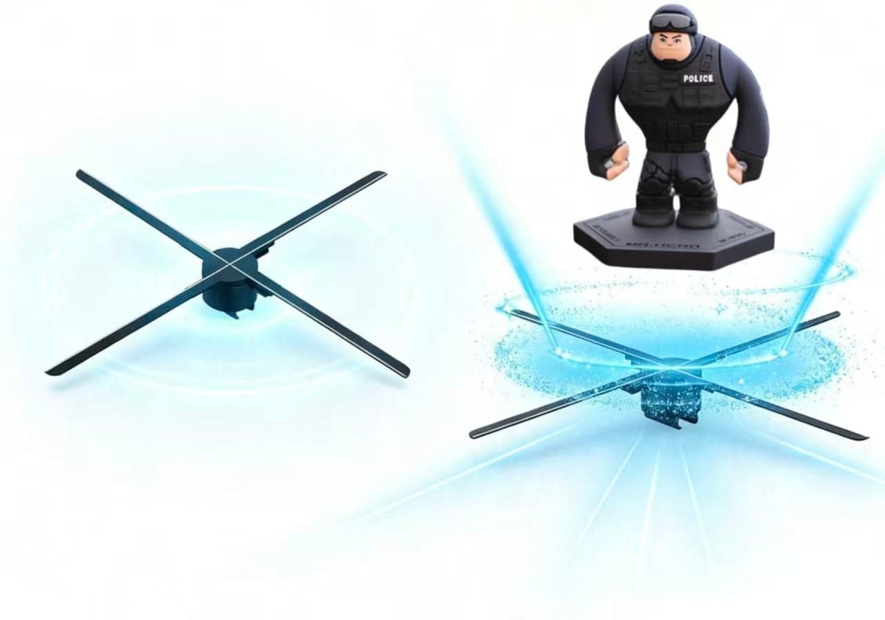 50cm 768LED 3D Holographic Fan with Music Connectivity OTA Advertising Display 3D Hologram Projector Fan Led Display
