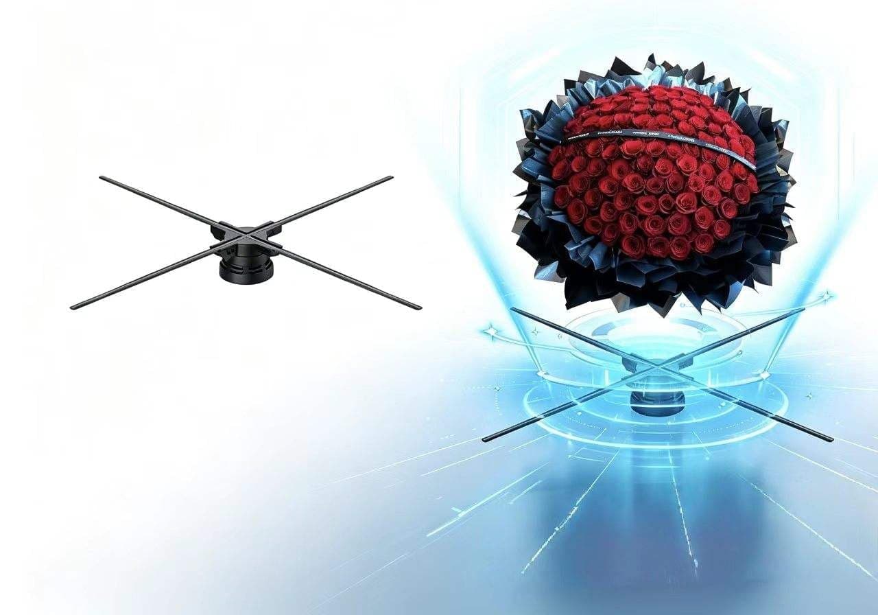 52CM 1024LED Indoo Resolution Large Circular TV Air Imaging Display Video Holographic 3D Advertisement Advertising