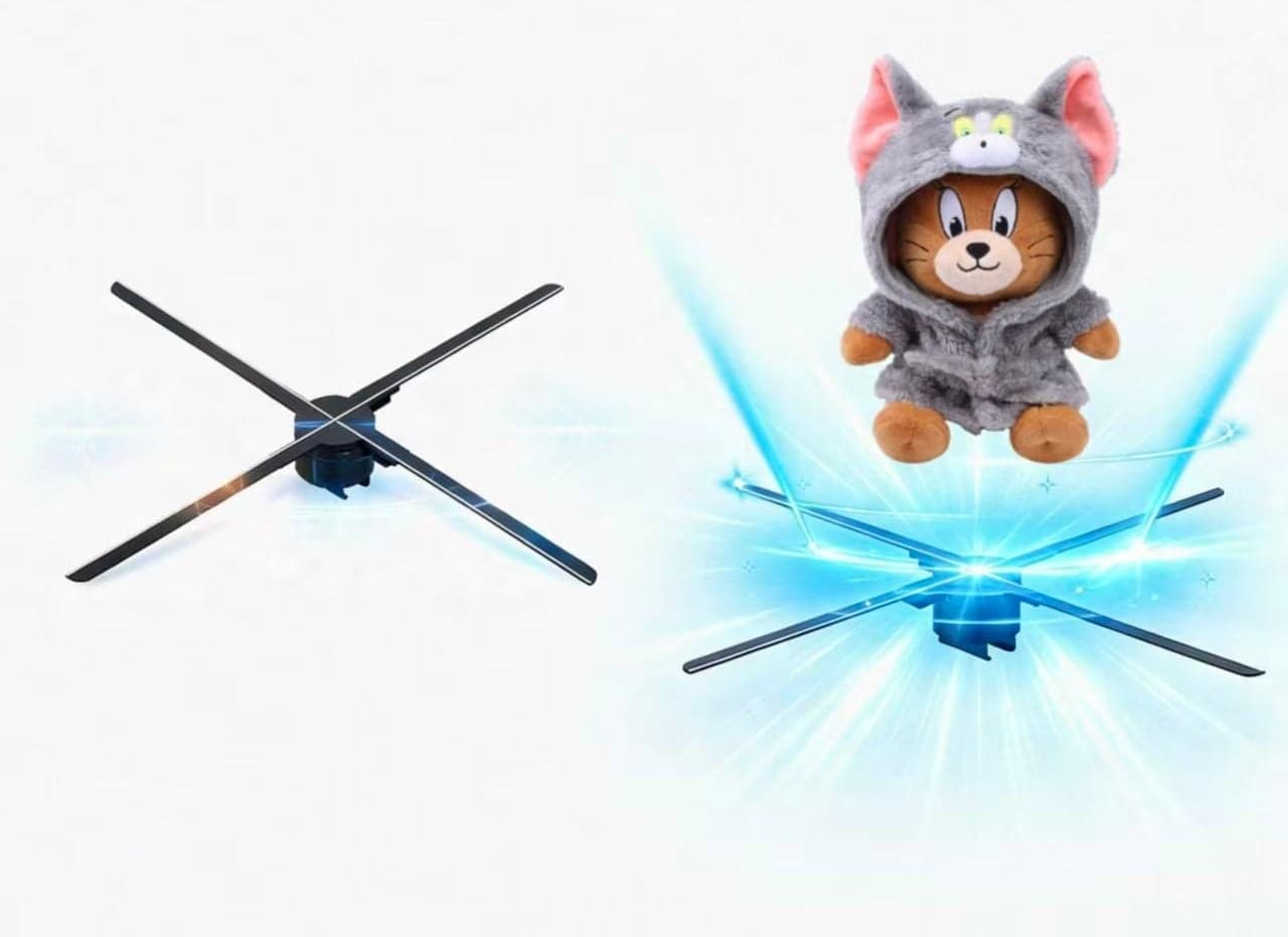 Large Size 100 cm Wi-Fi Holographic Wall Fan 1600 LED 4K HD Animation