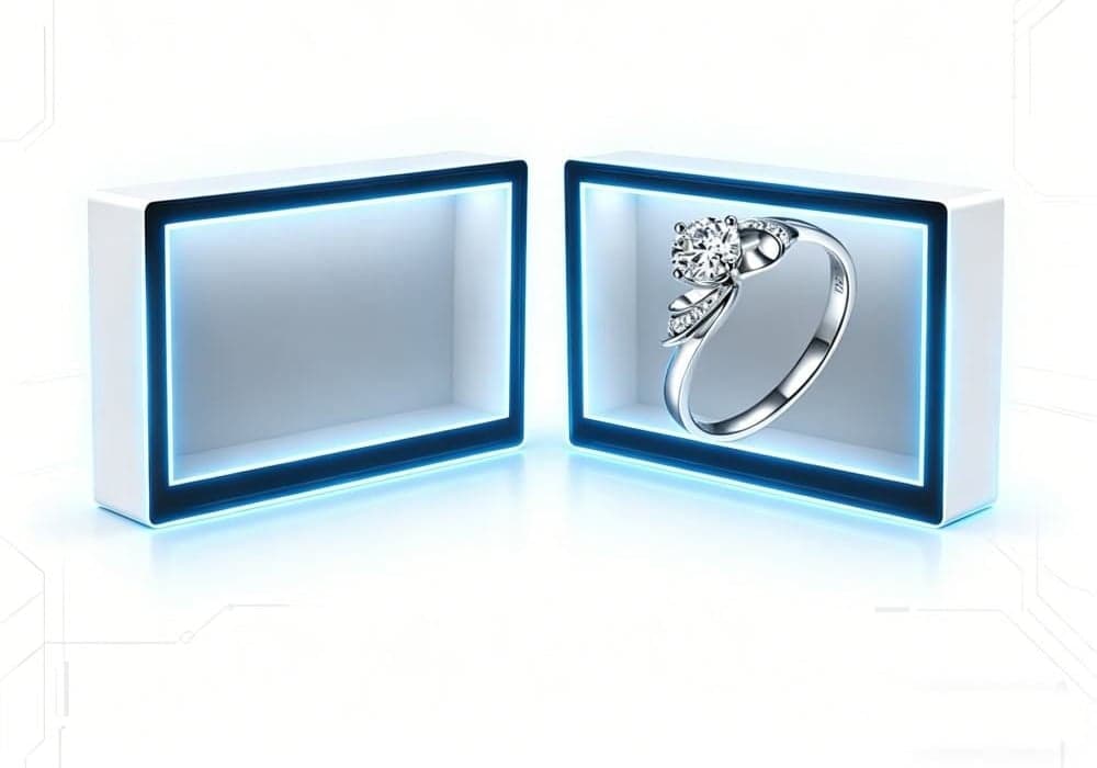 3D Hologram LED Light Box Low Power Iron Profile Frame with Aluminum and Fabric Materials for Advertising Patterns