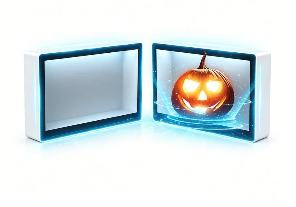 8-Inch Stylish 3D Hologram LED Light Box Attractive Tabletop Display Advertising Equipment Stand