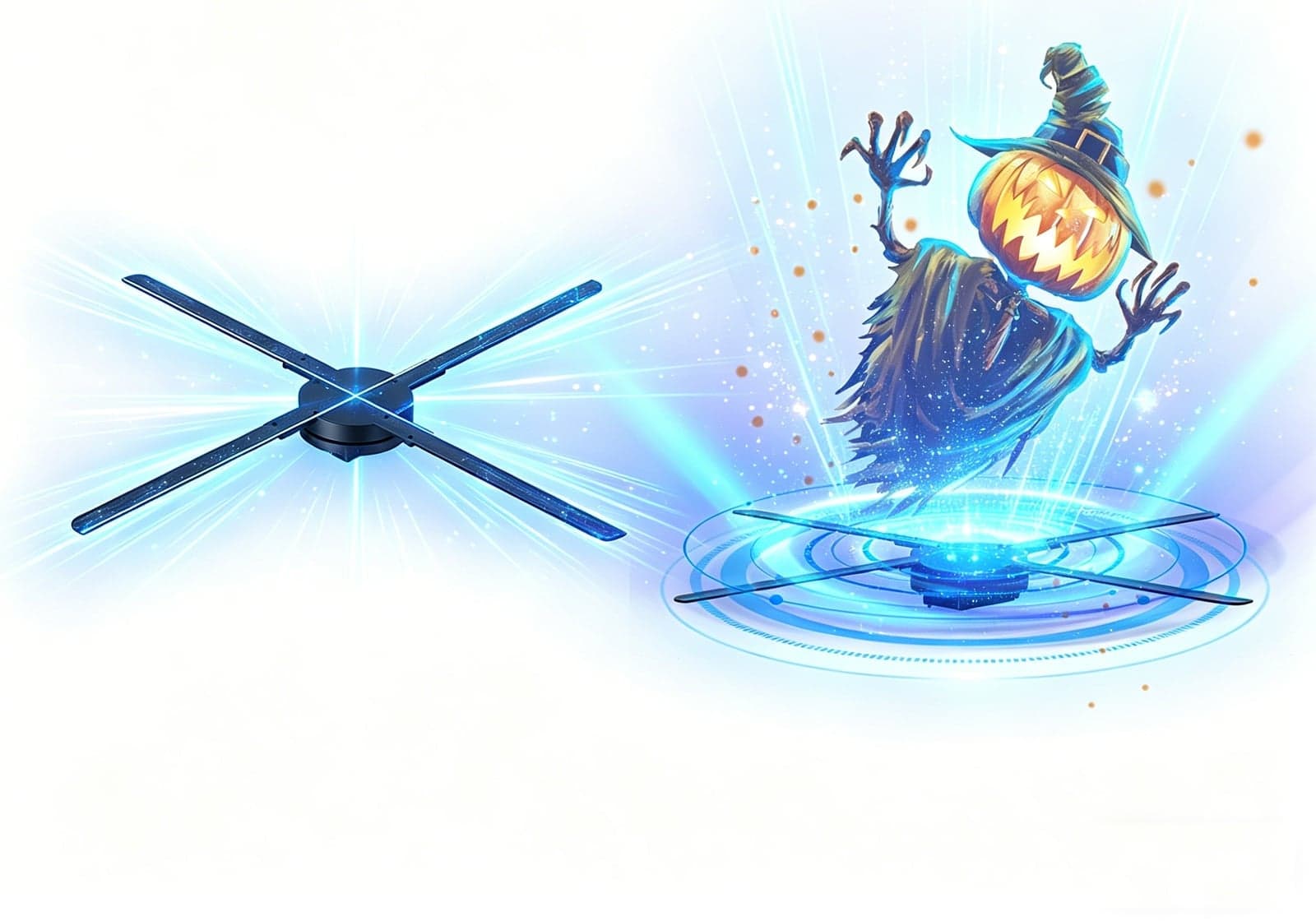 65cm 1280LED 3D Holographic Projector Fan Professional Hologram Advertising Equipment Transparent Led Display Screen