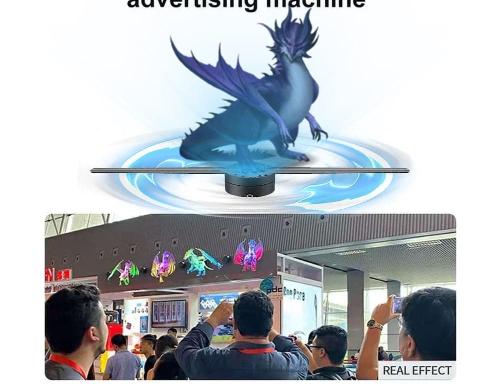 LED Light 3D Holographic Projector Fan Upgraded Advertising Display
