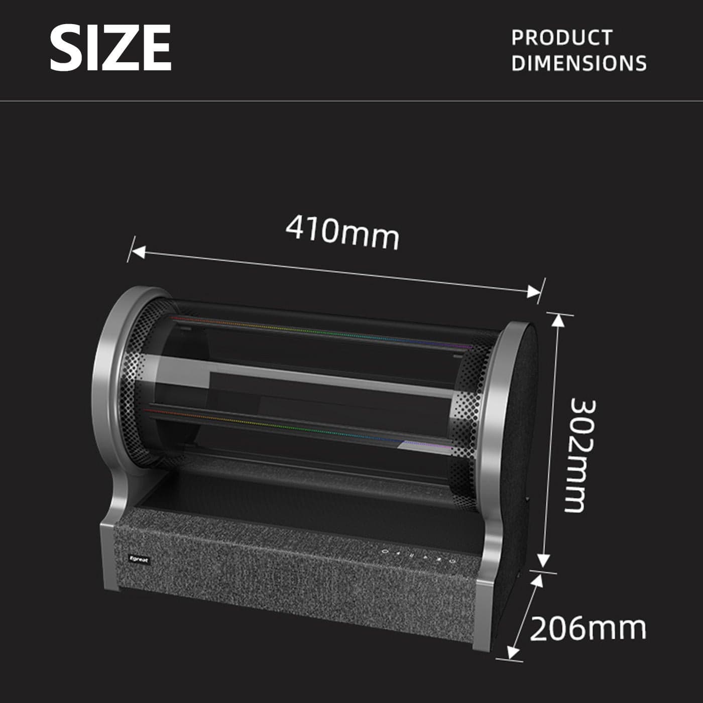 Professional 35W Portable Holographic Display Speaker HiFi Sound Quality 360 Degree Lyrics Projection for Indoor