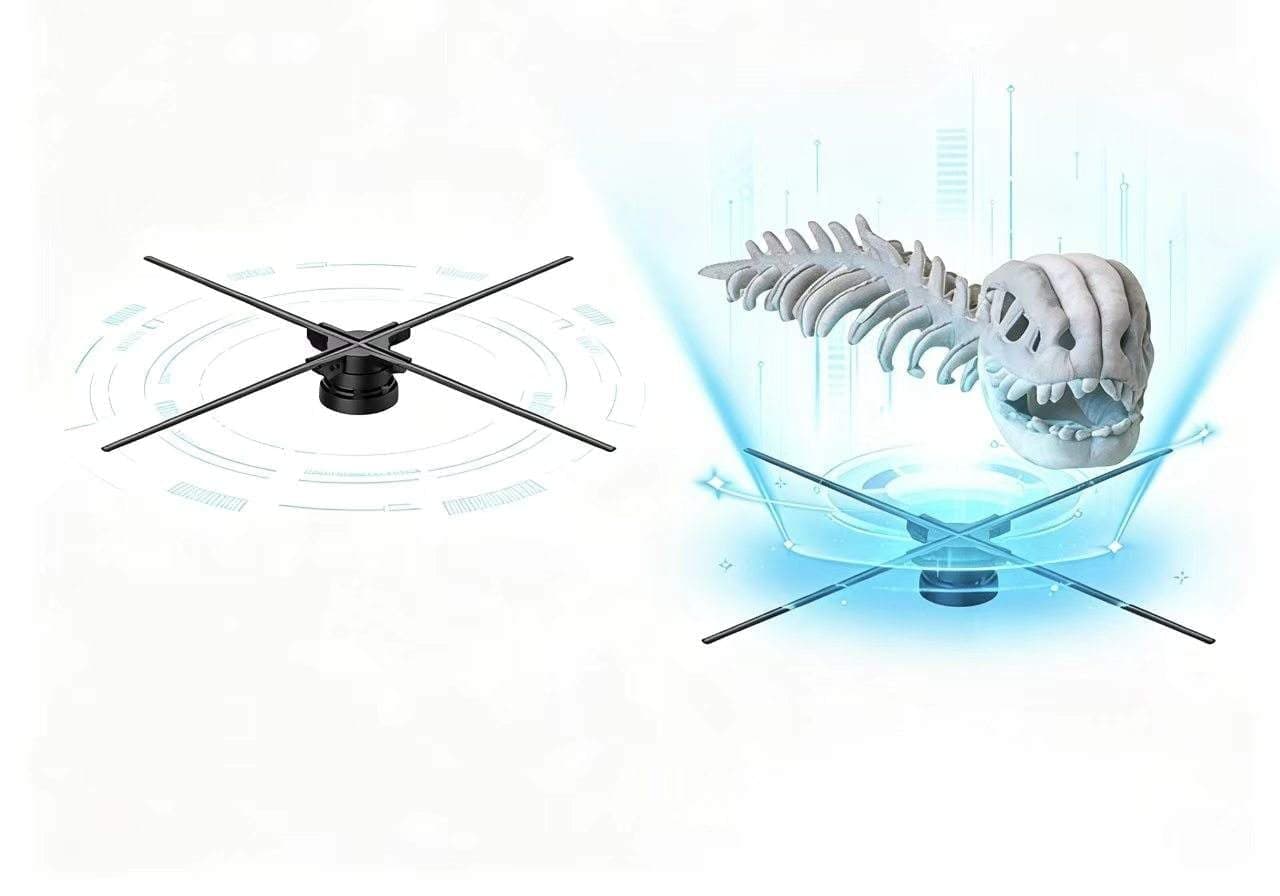 26in Ultra-clear 3D Holographic Projector Fan Display 3d Hologram Fan for Advertising Trade Show Equipment