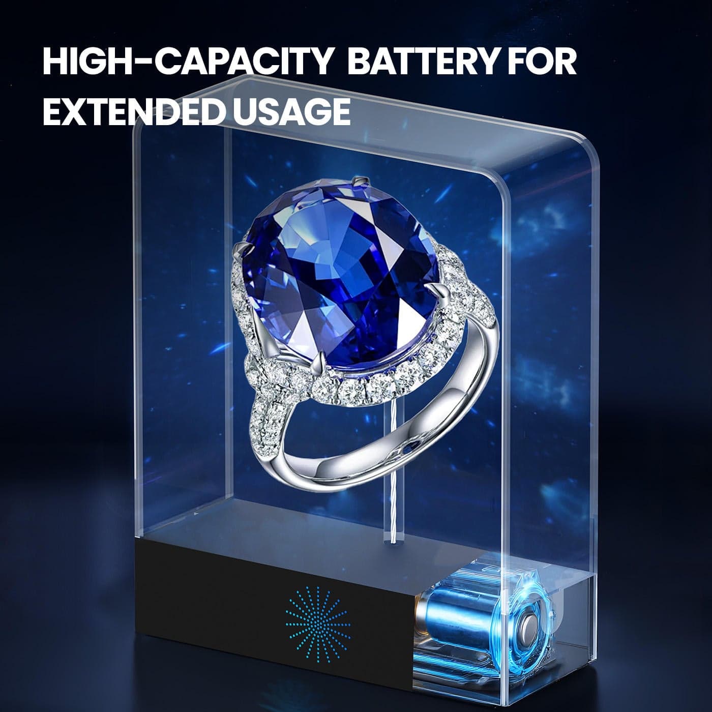 20CM 3D Hologram 128 LED TF Card Easy Assembly Indoor Use Portable for Plastic Protective Cover Garment Display Rack