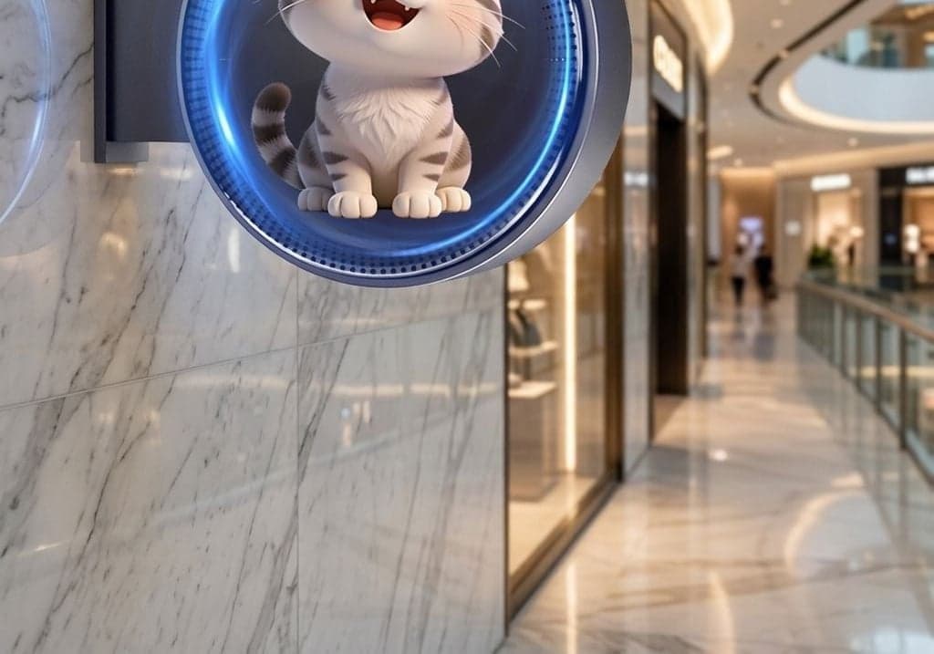3D Hologram Fan Light Box Double Sided Advertising Display LED Hologram Projector Showcase for Retail Shop Mall Ads