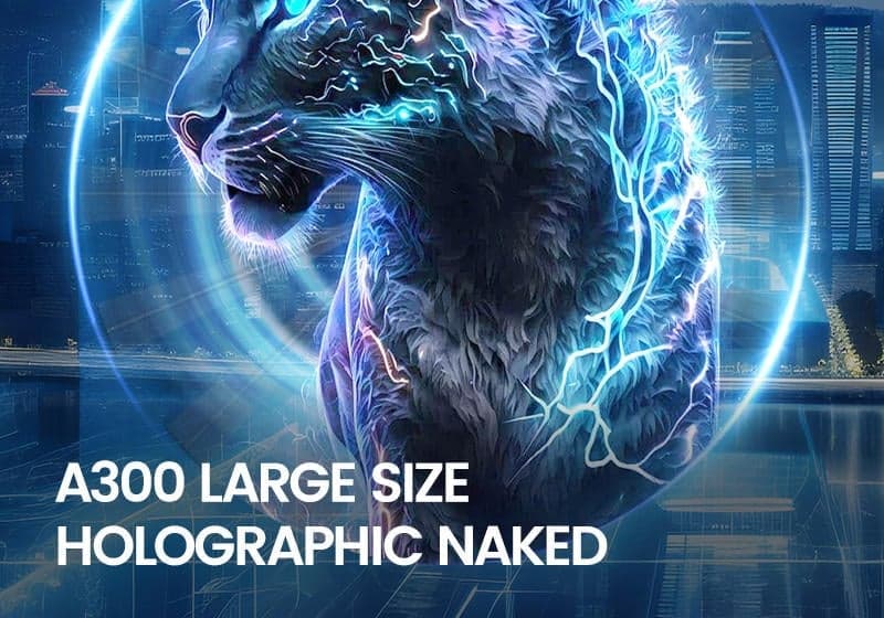 Waterproof Indoor/Outdoor 3D Holographic Advertising Machine Ultra HD 110 Inch LED Fan 12288LED 176 Viewing Angle