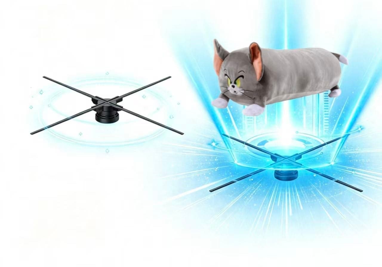 1184LED Wireless 100cm 3D Hologram Fan Screen Projection 3D Hologram Fan Advertising Equipment with Splicing Function