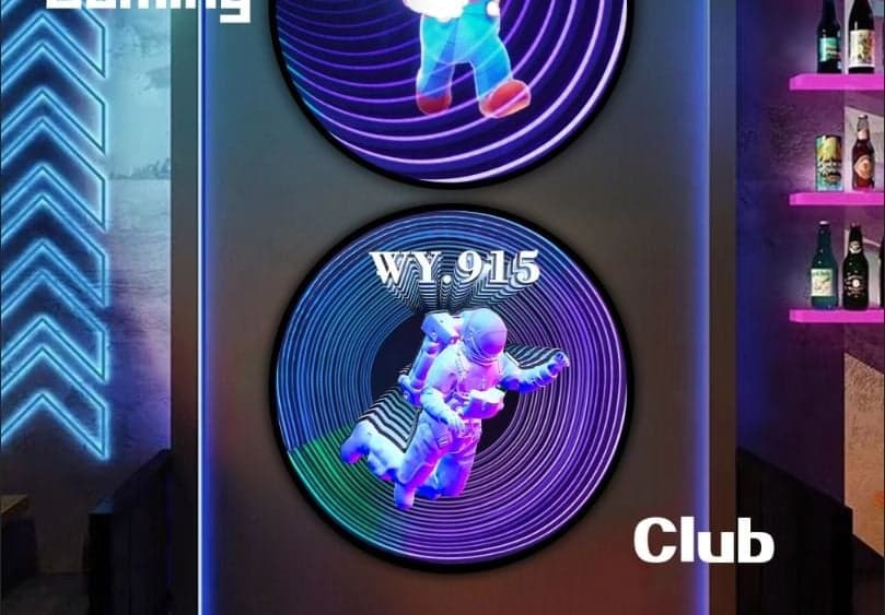 RGB Changing 3D Infinite Mirror Personalized LED Hologram Abyss Infinity Mirror Display 3D Holographic Art Bars