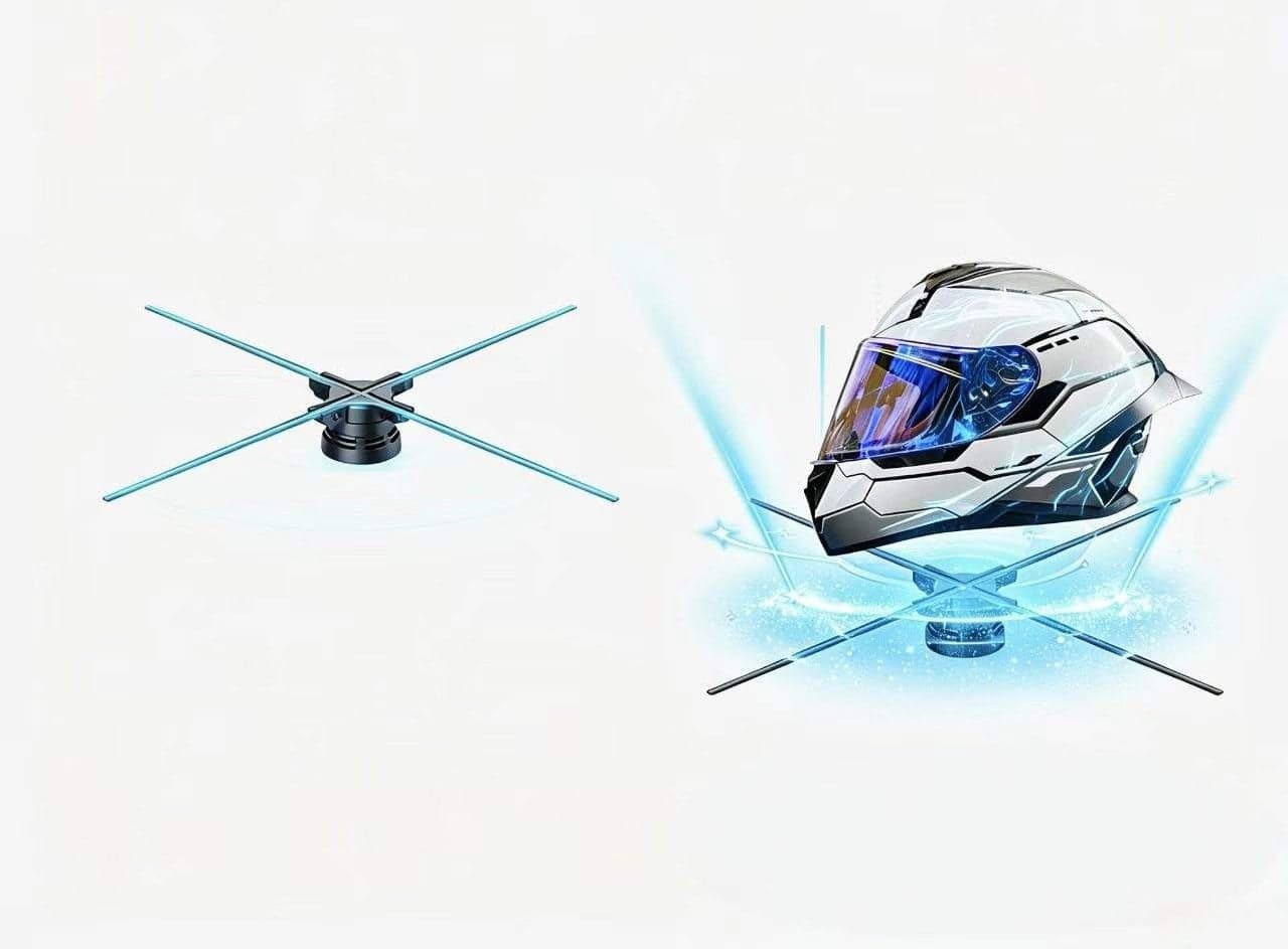 65 cm 1280 LED Aluminum Indoor Holographic 3D Fan with Bluetooth