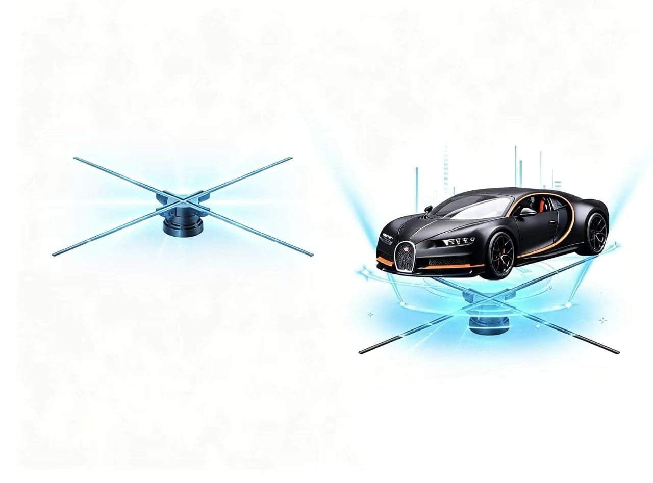 65 cm Wi-Fi Display Aluminum 3D Hologram Projector Lamp 768 LED