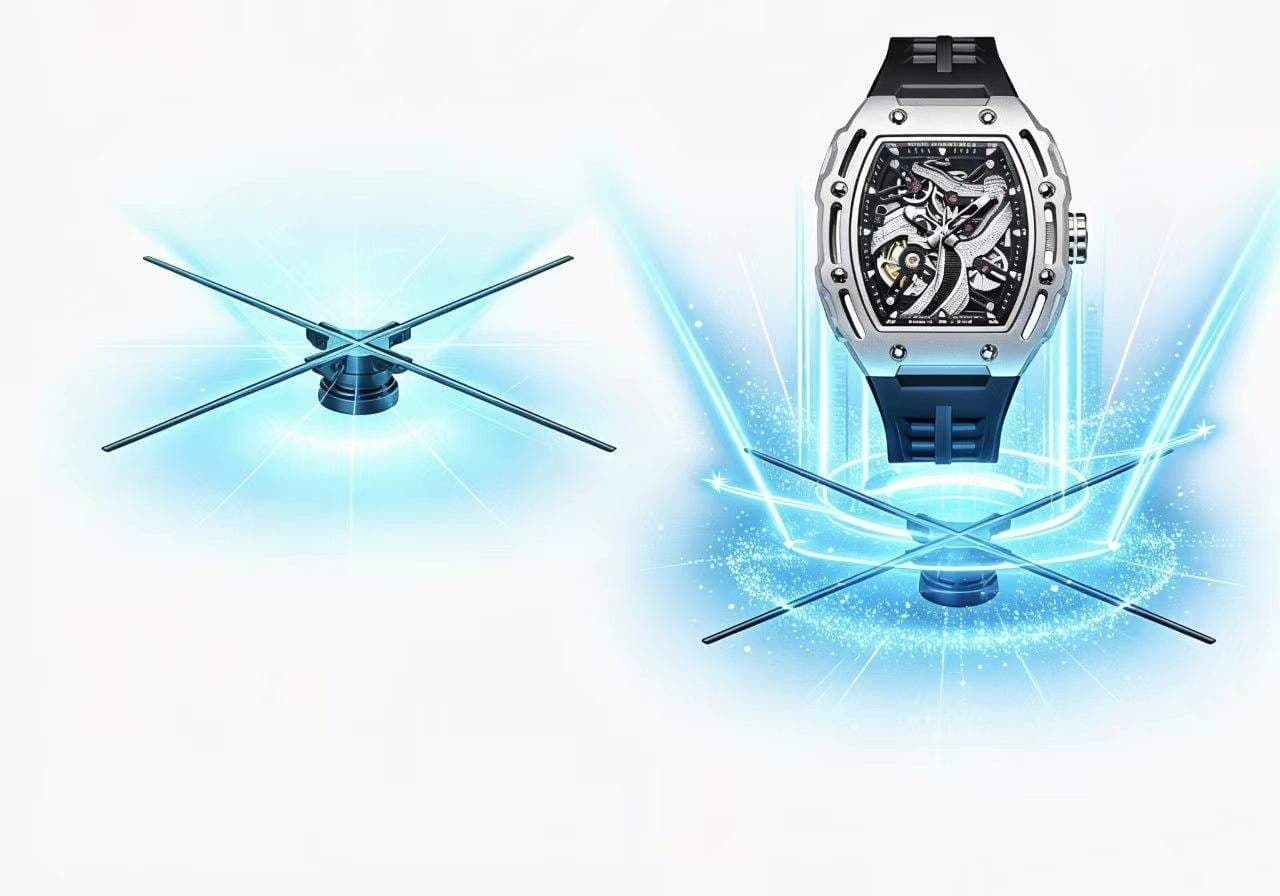 80 cm Movable LED Advertising Fan Supports Video 3D Indoor Display