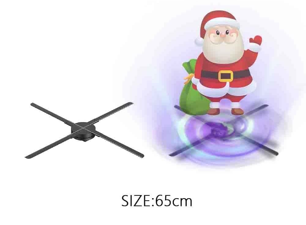 Indoor Commercial 3D Hologram Display System 26-inch LED Fans Video