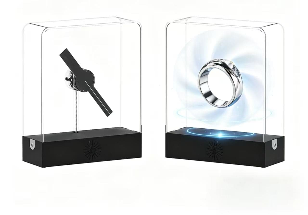 3D Hologram LED Fan Display Front Desk Mini Transparent Led Screen Holographic Display Screen