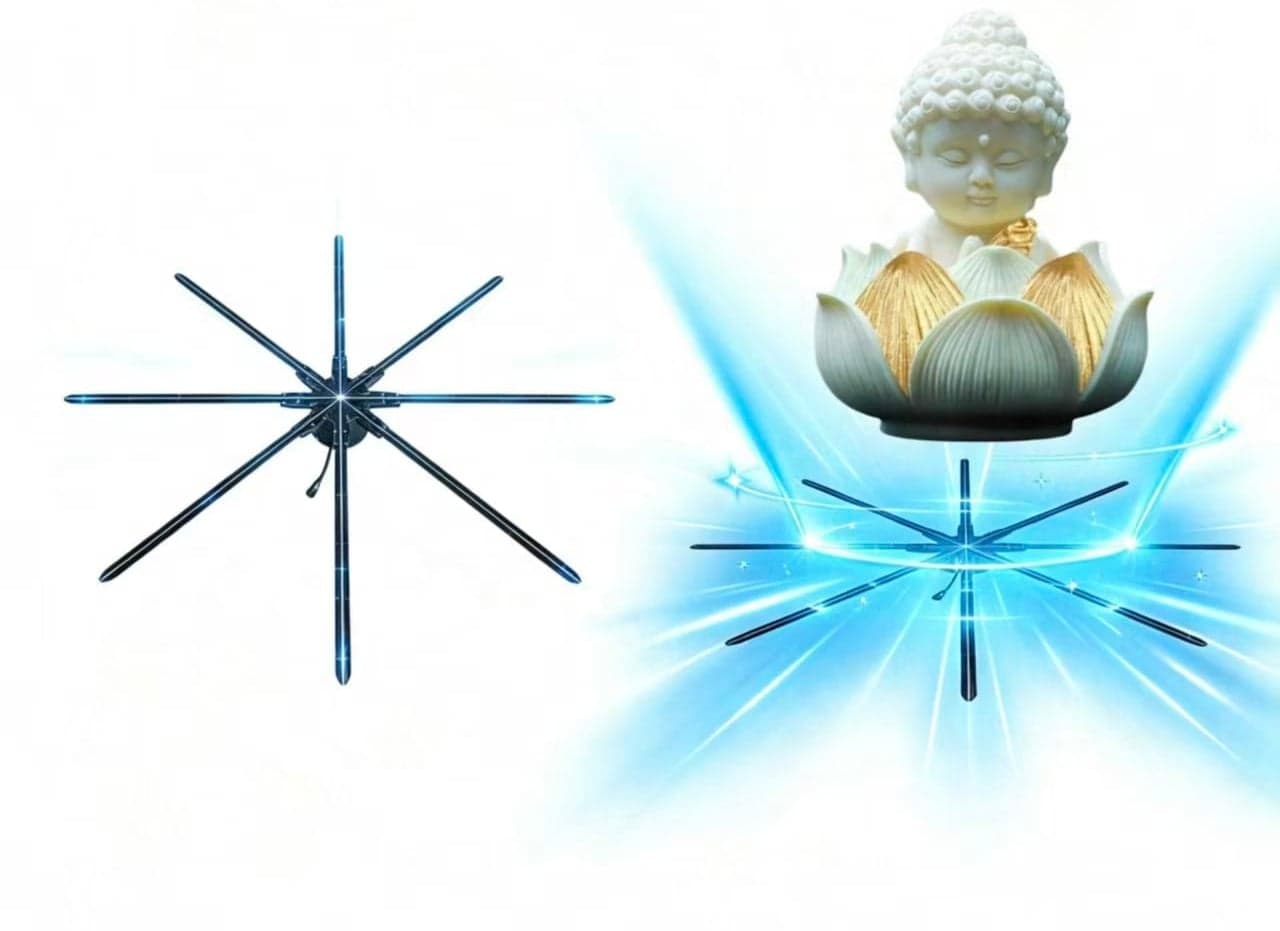 Large Size 3D LED Display 2512 LED 180 cm Naked-Eye Hologram Fan Wi-Fi