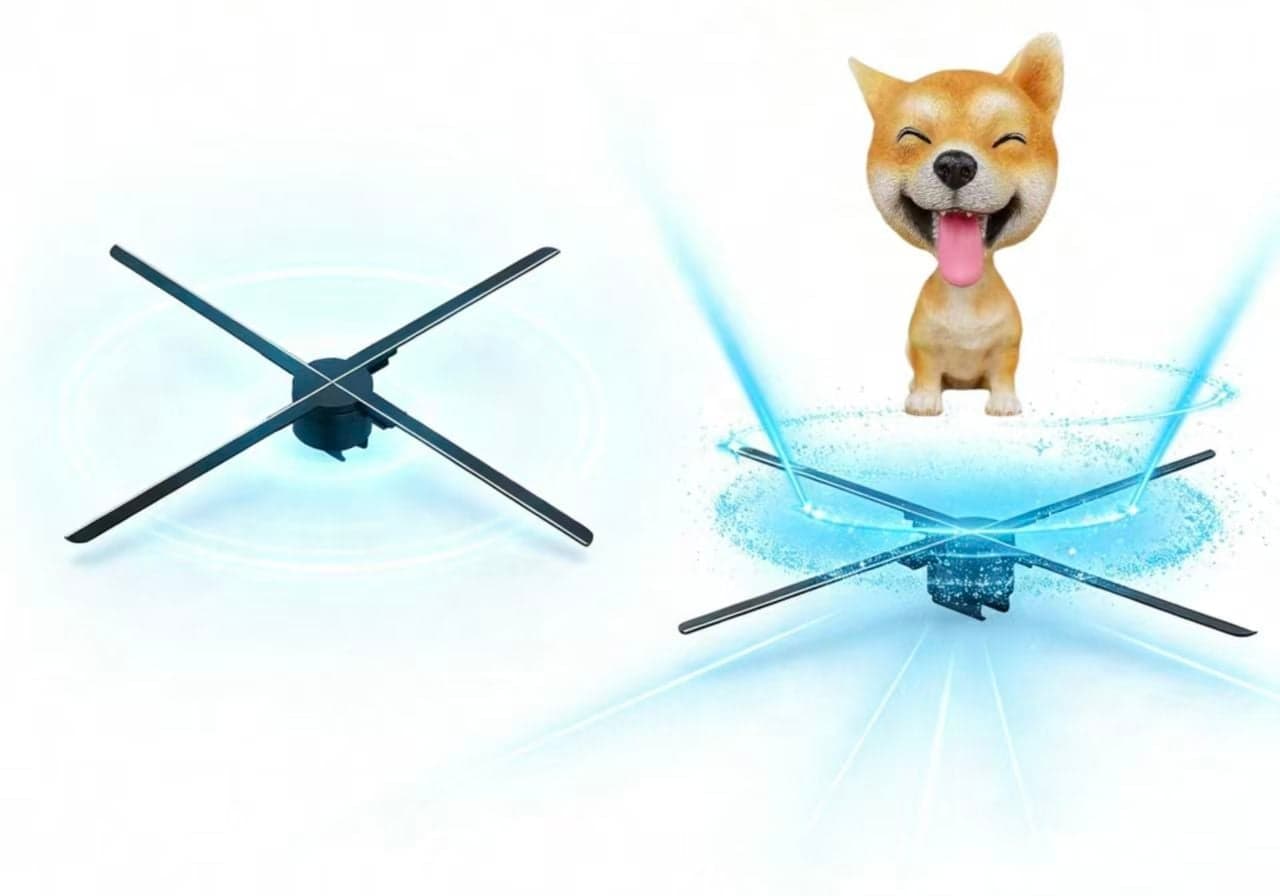 80 cm 3D Holographic LED Fan Projector Display Outdoor Advertising
