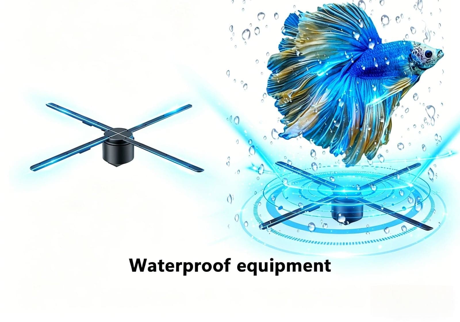 896LED Luxury 3D Hologram Advertising Machine Naked Eye 4K HD Audio Display Outdoor Waterproof Mobile App