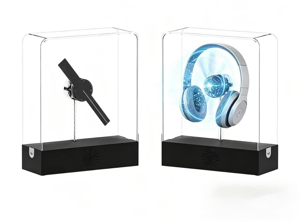 Desktop 3D Hologram Fan Transparent Display Screen for Retail Counter