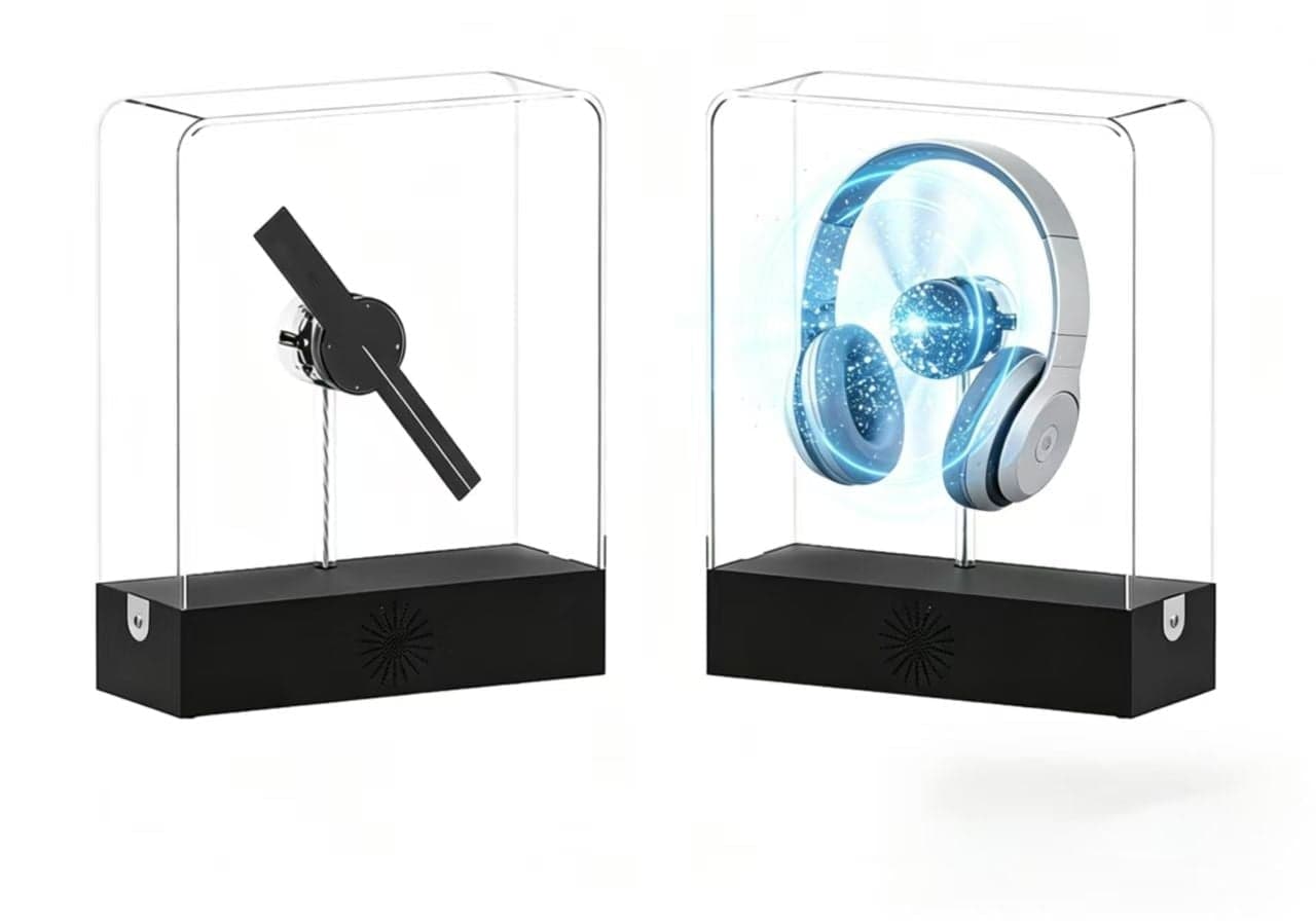Desktop 3D Hologram Fan Transparent Holographic Display Screen for Retail Counter Promotion and Product Showcase