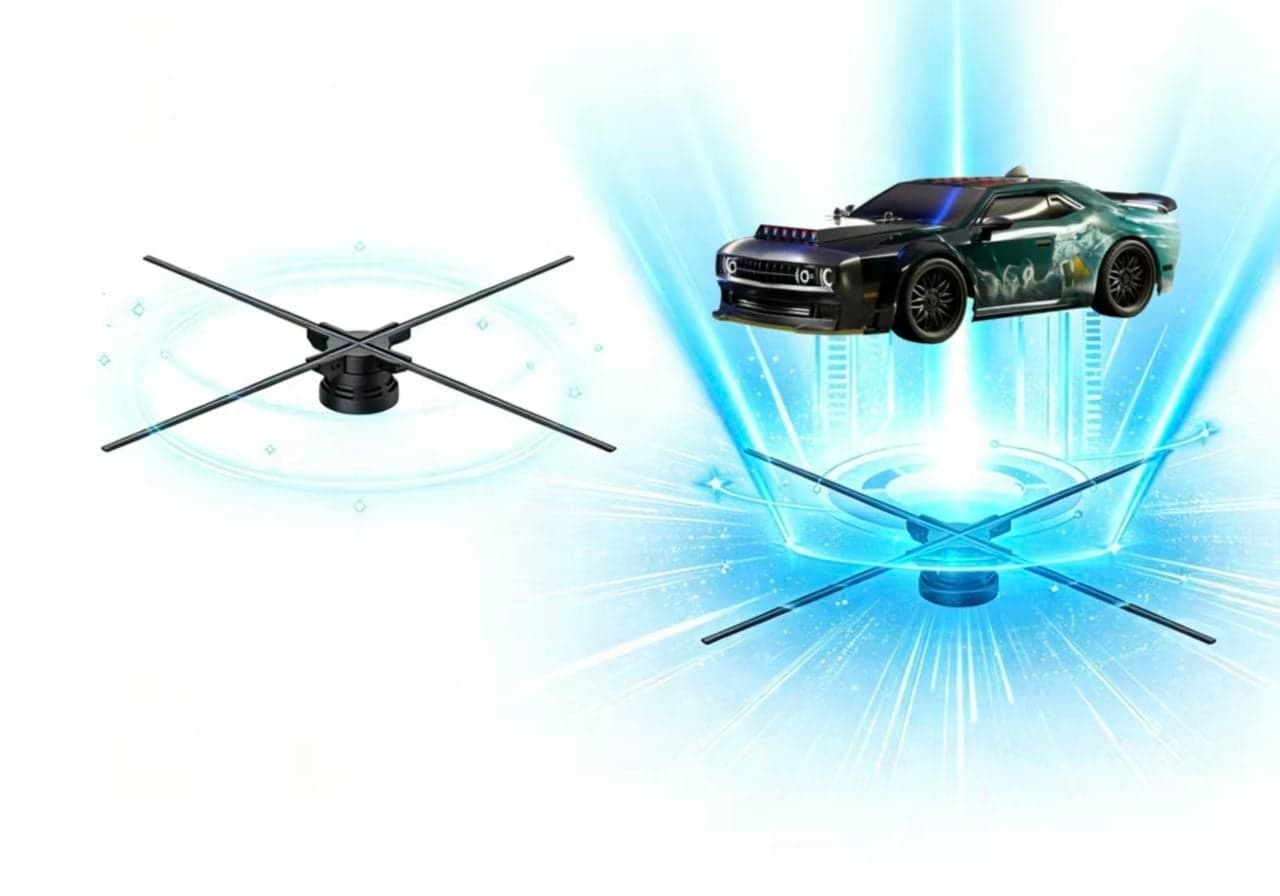 1184LED 100cm High Resolution 3D Holographic Display LED Fan Cloud Mall Hologram Wifi Splicing Advertising
