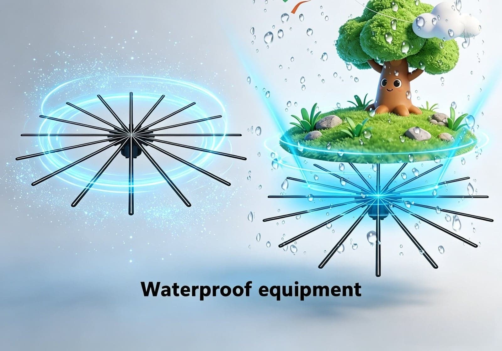 110Inch Outdoor Portable Naked Eye 3D Hologram Fan Ultra High Definition Holographic Advertising LED Display Equipment