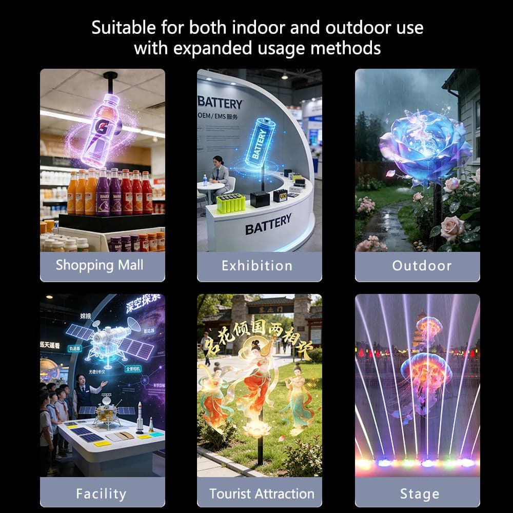 Large 45 cm Ultra High Definition Holographic Projection Fan