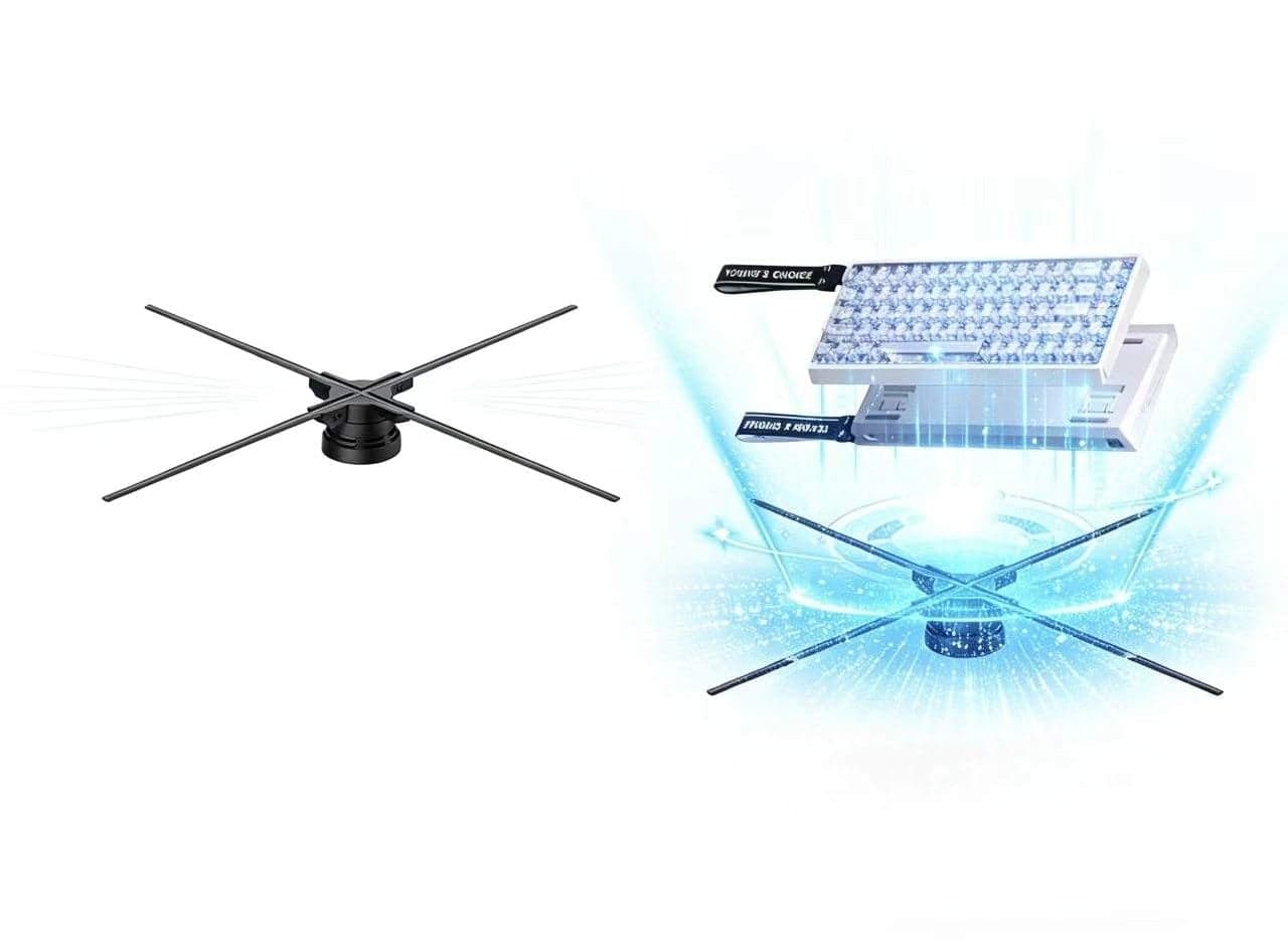 High Resolution 65 cm 1024 LED Advertising Equipment 3D Hologram