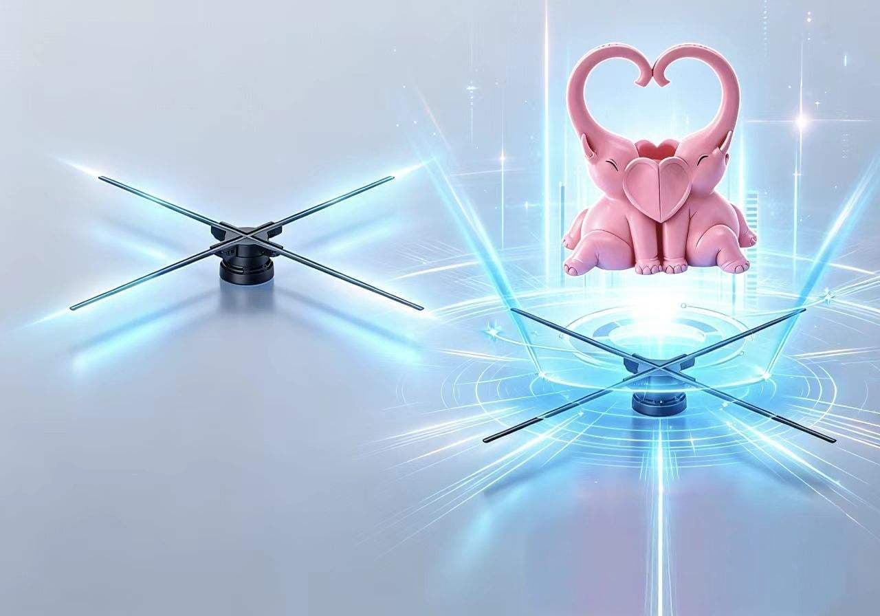 65cm 1280 LED 3D Hologram Projector Stand for Education Amazing Human-Robot Fan Stand Hologram Equipment
