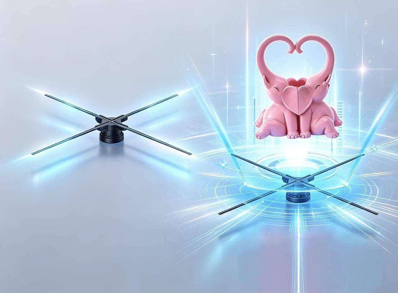 65 cm 1280 LED 3D Hologram Projector Stand for Education Human-Robot