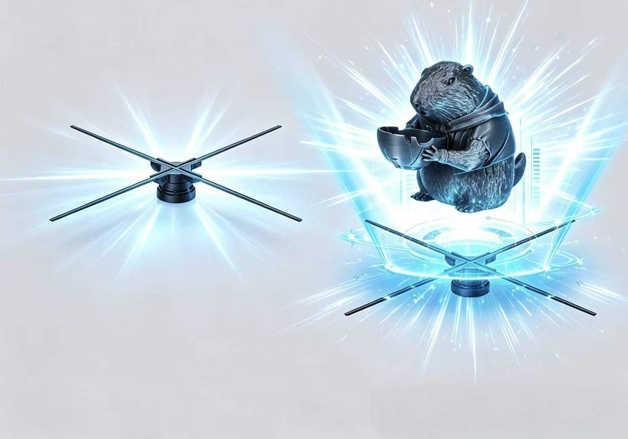 26 Inch Indoor 3D Hologram LED Fan Projector with 1024 HD Lamp Beads Supports Holographic Fan Advertising