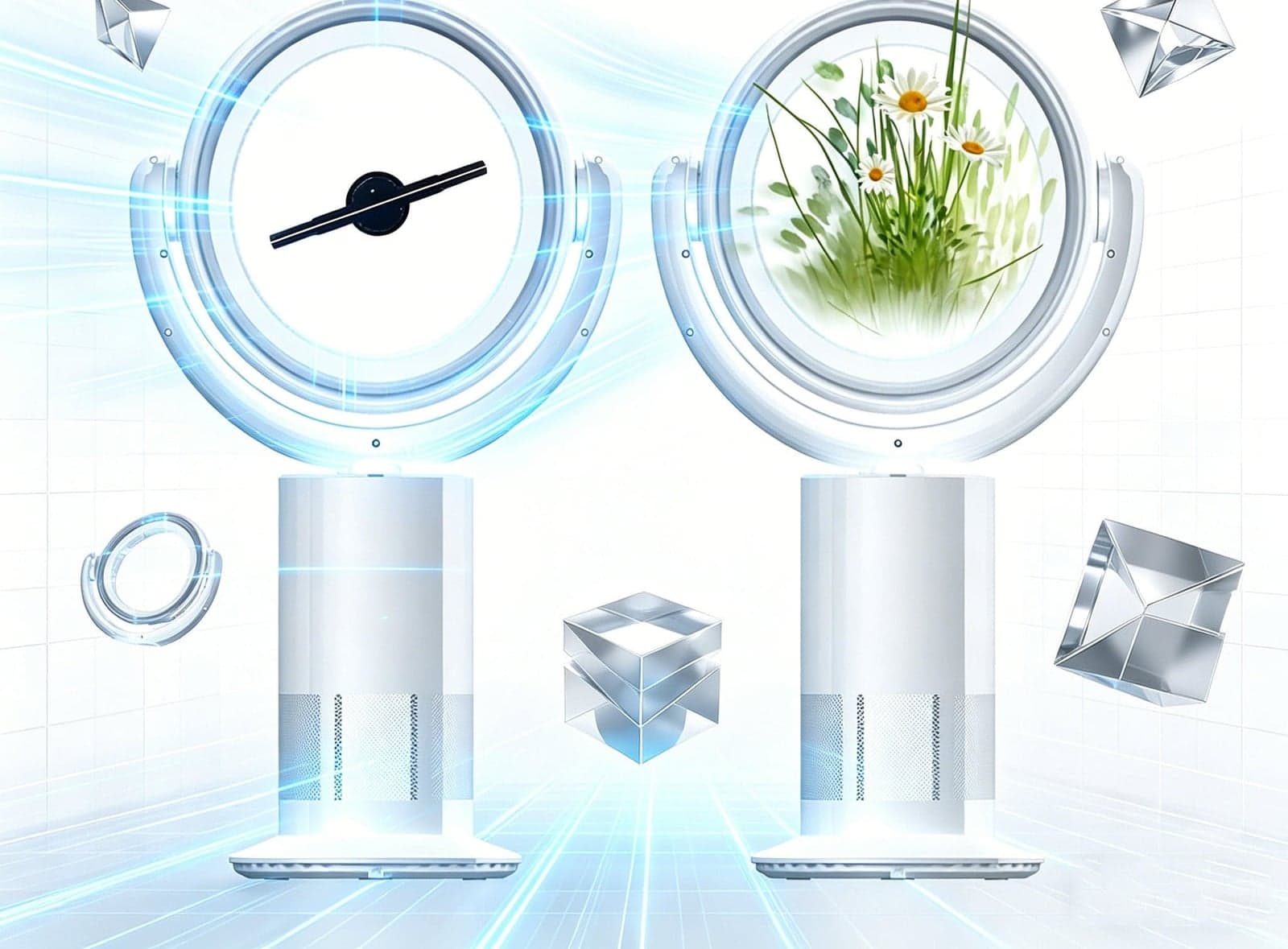 Home Gift Set 3D Hologram Bladeless Fan Chinese Innovations Stand