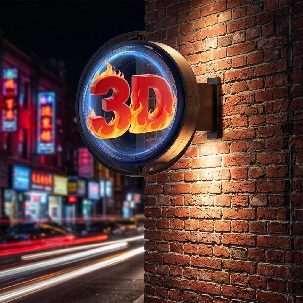 Advertising Light Box LED Display Screen 3D Hologram Fan Double Sided