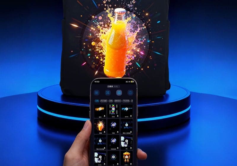 LED Backpack Display Screen with Holographic Visual System for Outdoor & Indoor Retail Marketing 256/384 LED Quantities