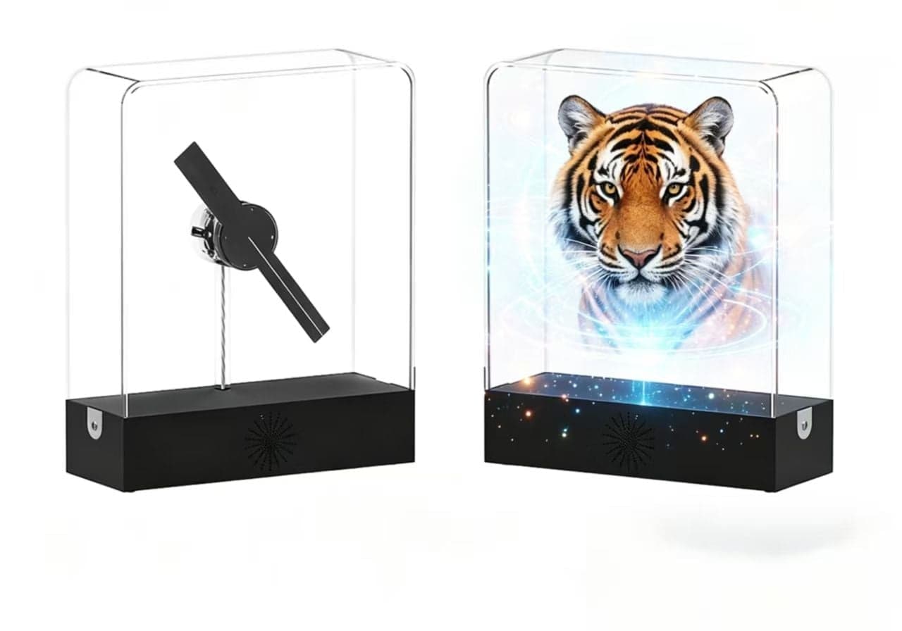 3D Hologram LED Fan Durable Portable Acrylic Protective Cover for Indoor Use Supermarket Bar Fast Advertising Hanging