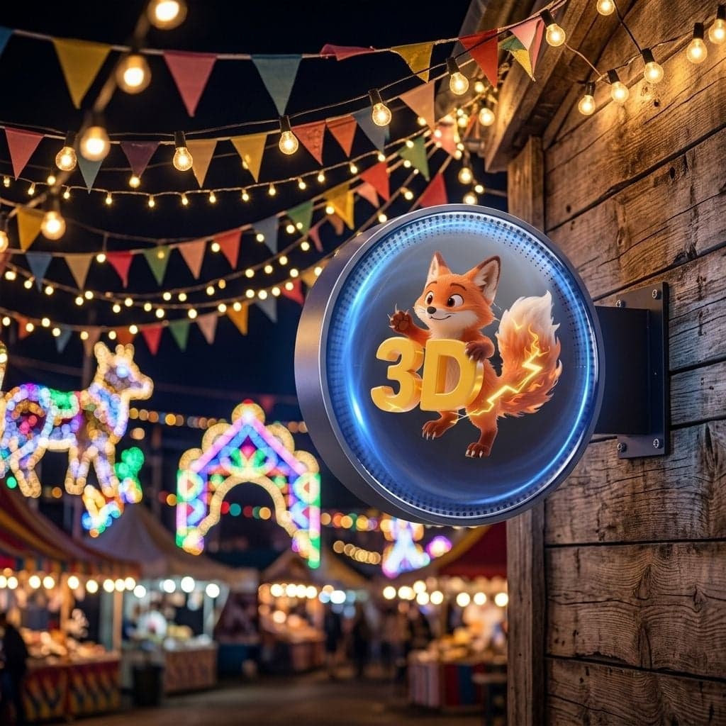 LED Holographic Double Sided Light Box Advertising Sign Illuminated