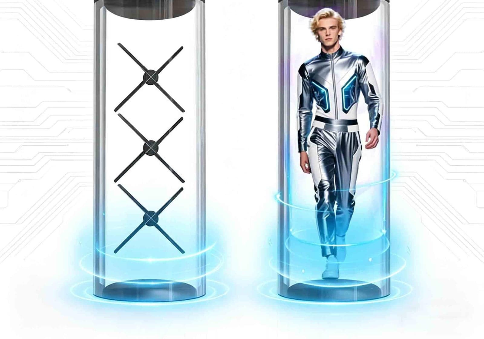 3D LED Fan Hologram Projector Ultra High Definition Holographic Transparent Display Screen Outdoor Advertising Equipment (2)