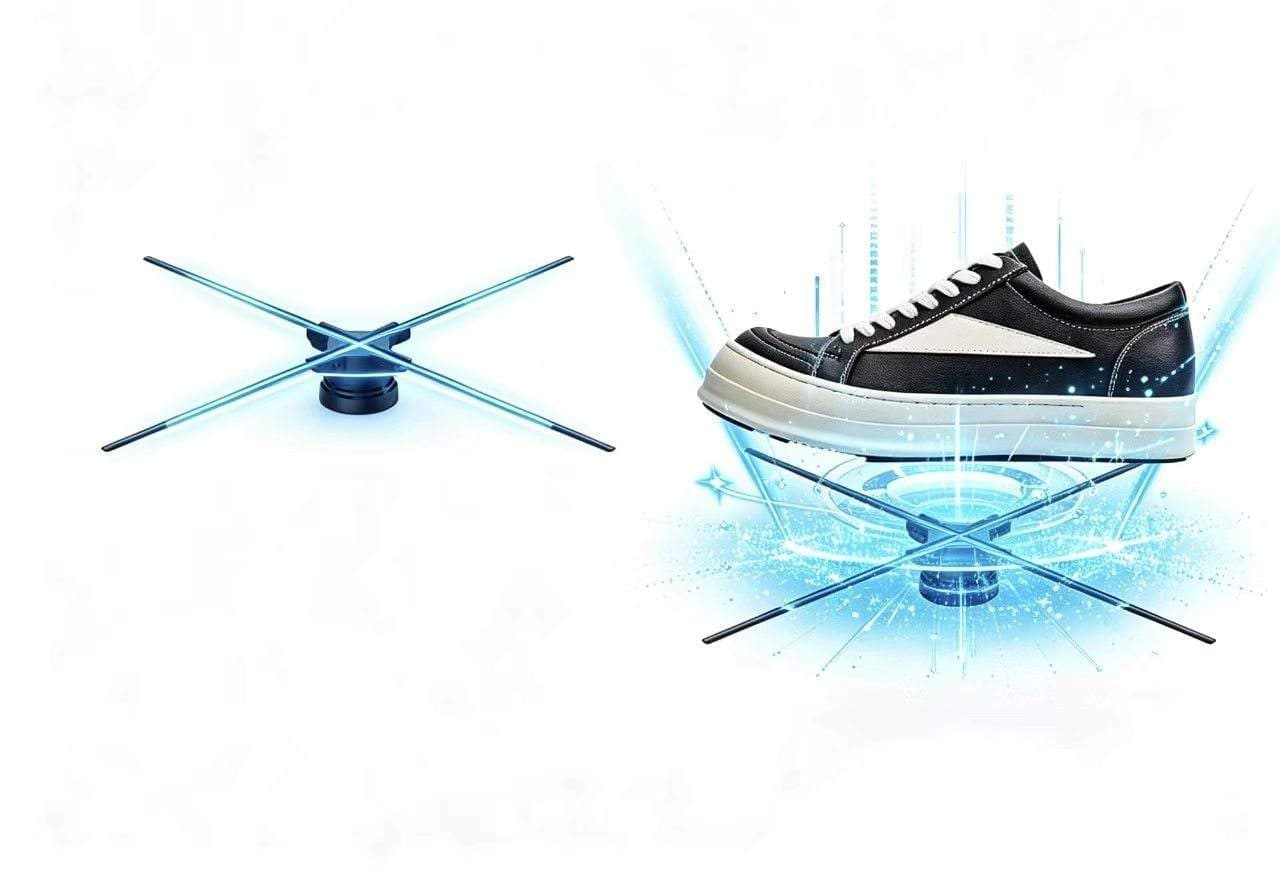 65 cm 3D Holographic Display Projector Live Fan for Business Store