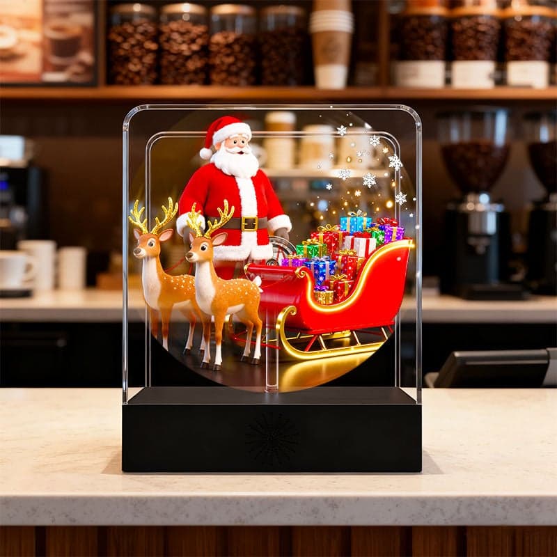 Desktop 3D Hologram Fan LED Display Screen Transparent Advertising