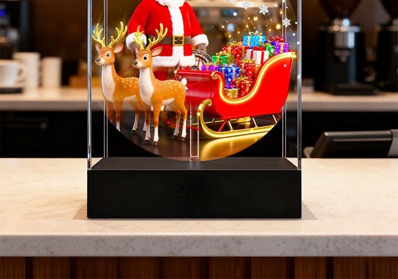 Desktop 3D Hologram Fan LED Holographic Display Screen Transparent Advertising Display Digital Signage Equipment