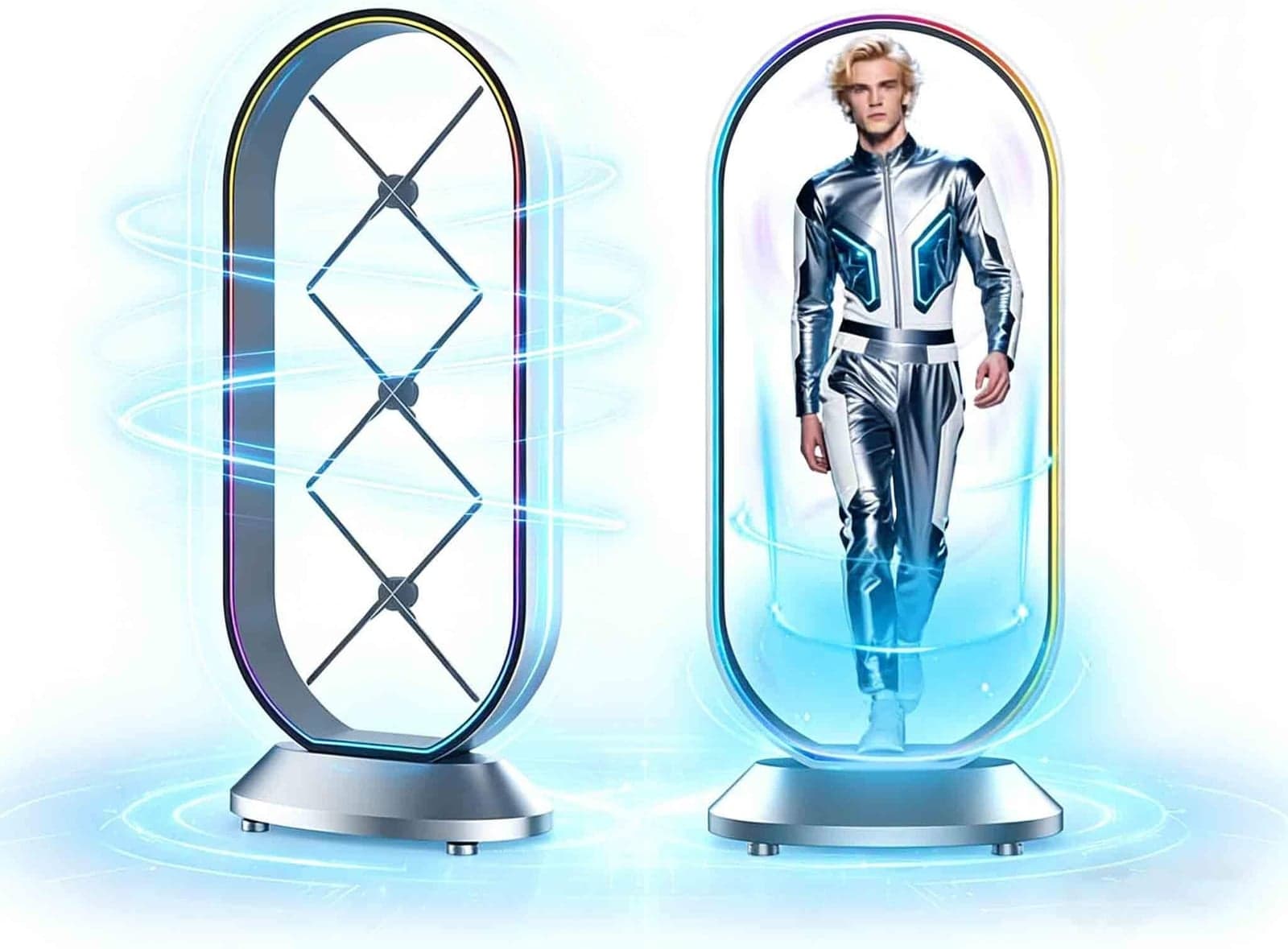 Ultra HD 3D LED Fan Holographic Projector 2600cd/ Brightness